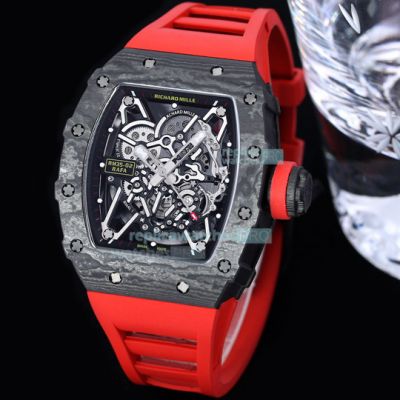 Swiss Replica Richard Mille RM35-02 Carbon Case Skeleton Dial Watch 